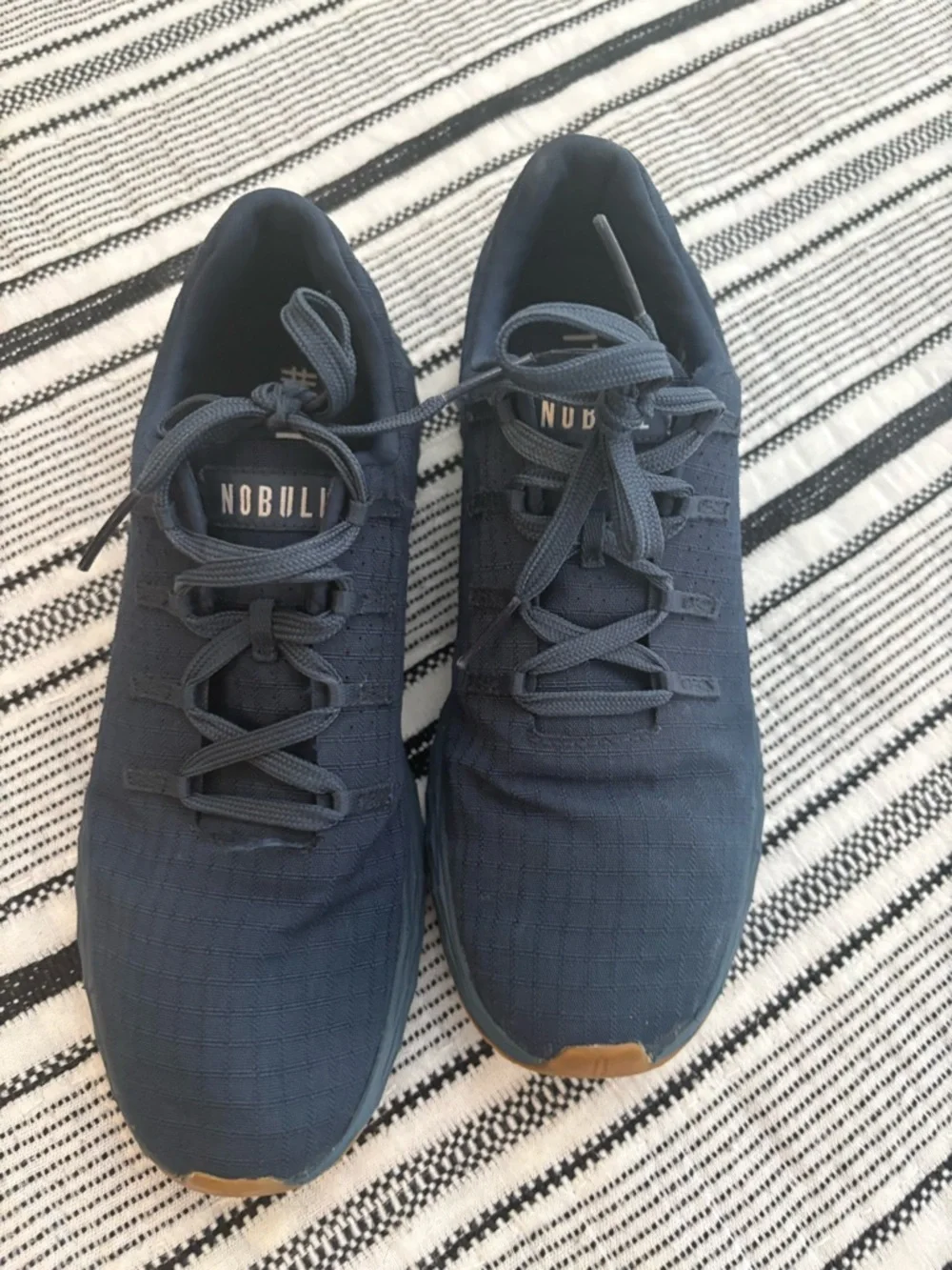 NOBULL Navy Athletic Trainers with Gum Accents - Picture 1 of 5